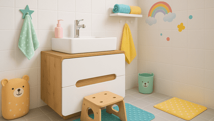 Măști de lavoar pentru familii cu copii: Design practic și sigur