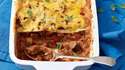 Lazane cu linte și vinete