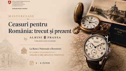 Povestea ceasurilor create pentru România, spusă la BNR în cadrul masterclass-ului Albini Prassa