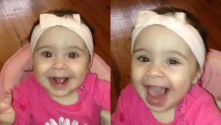 A cui e această fetiţă veselă? Tăticul ei e celebru!