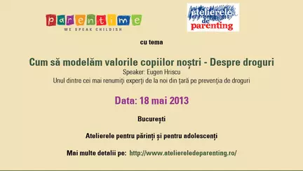 Conferință Parentime pe tema drogurilor 