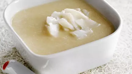 Supă de fasole albă cu merluciu (de la 18 luni)