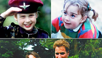 KATE MIDDLETON și PRINȚUL WILLIAM: fotografii din COPILĂRIE
