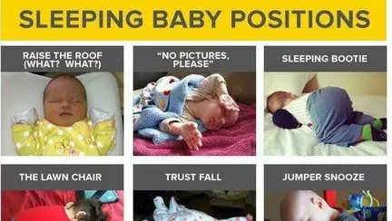 Somnul bebelușului: cele mai haioase poziții de dormit
