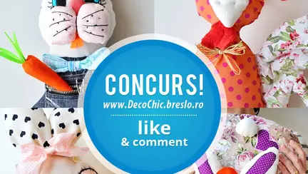 CONCURS! Câștigă un Iepuraș de Paște sau o Găinușă cu ouă colorate! 