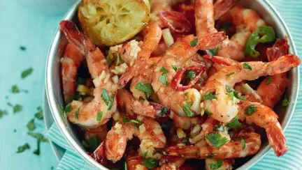 Cei mai delicioși creveți la grătar