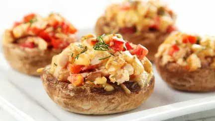 Ciuperci umplute, la cuptor 