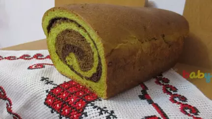 Cozonac de post cu cacao si nuca