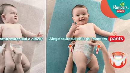 Bebeluș în mișcare, tătic pregătit