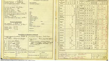 Cum arata foaia matricola a unui copil roman in urma cu 80 de ani