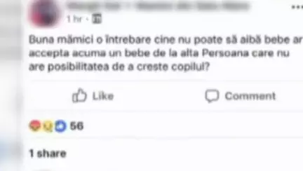 O femeie insarcinata ar fi incercat sa-si vanda copilul pe Facebook