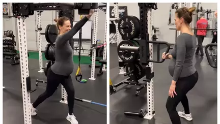 Hilary Swank, la sala de fitness, cu câteva săptămâni înainte de a naște. Actrița gravidă cu gemeni și-a speriat fanii. "De ce să riști?"