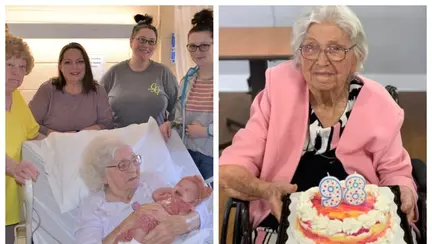 O femeie cu aproape 600 de nepoți și-a cunoscut stră-stră-strănepoata venită pe lume de doar câteva luni