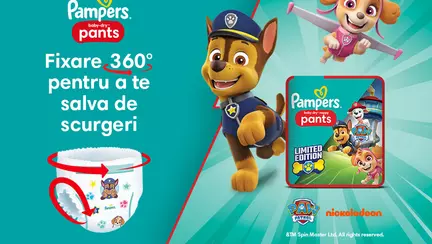 Pampers lansează o nouă ediție limitată de scutece chiloțel, cu personajele din Patrula Cățelușilor
