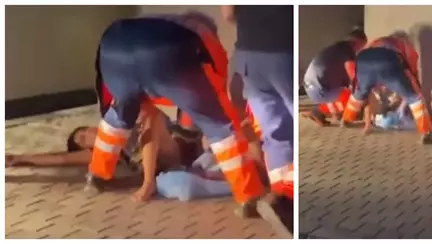 Femeie, filmată în timp ce naște pe trotuar, în fața spitalului din Urziceni. "În ce lume trăim? A fost dată afară din spital!"