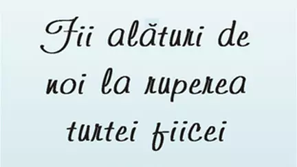 Fii alaturi de noi la...