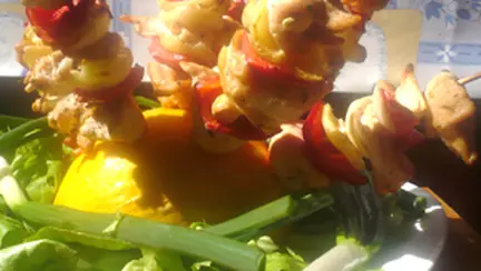 Frigarui din carne de miel cu pepene galben