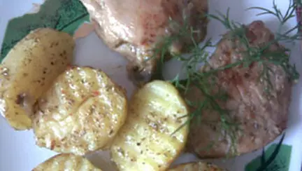 Friptura cu cartofi gratinati