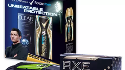 Cadouri pentru barbati de la Axe, Rexona si Clear
