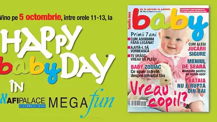 Te asteptam pe 5 octombrie la HAPPY baby DAY, editia a XV-a!