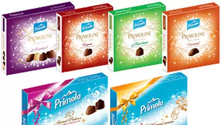 Primola praline, primoline in cutii de sarbatoare
