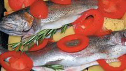 Pastrav cu rosii la cuptor