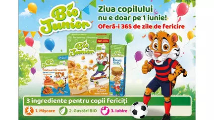 BIO JUNIOR recomanda „3 ingrediente pentru un copil fericit"