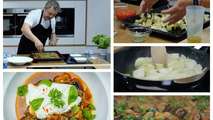 Cum face chef Sorin Bontea vinete la cuptor cu iaurt grecesc: „Gustul perfect, exact ca în Grecia”