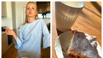 Prăjitură cu rubarbă după rețeta Elwirei Petre. Desertul simplu pe care îl prepară ori de câte ori găsește acest ingredient