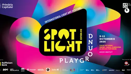 Spotlight 2026: 19 instalații, 6 clădiri emblematice transformate prin video mapping, 3 seri de artă și lumină pe Calea Victoriei