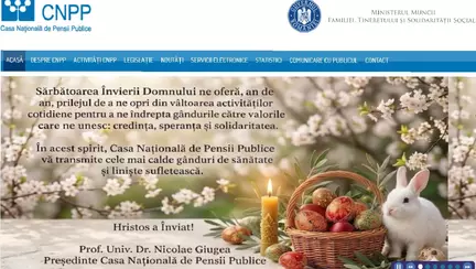Site-ul Casei de Pensii îi întâmpină pe români cu „Paște fericit', deși suntem în august. Ce spune instituția