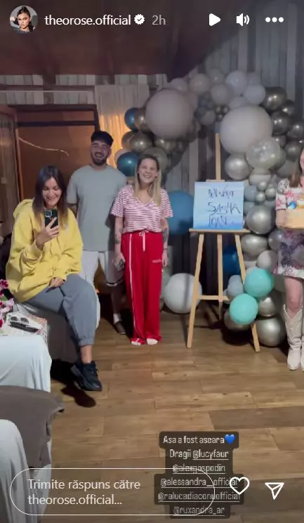 Surpriză pentru Theo Rose! Cum au fost așteptați ea, Anghel Damian și micuțul Sasha de familia artistei
