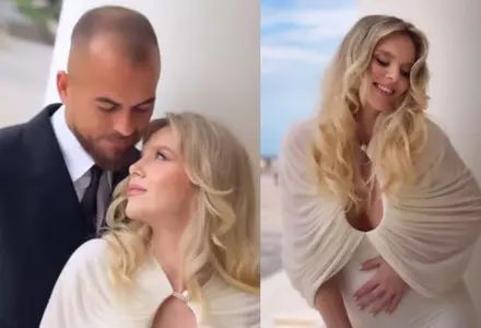 Denis Alibec și Anca Surdu s-au căsătorit și au anunțat la cununia civilă că vor deveni părinți pentru prima oară: "Curând, mami și tati". Mireasa a purtat o rochie care i-a pus burtica de gravidă în evidență