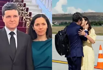 Nicușor Dan a sărutat-o pe Mirabela Grădinaru pe aeroport, înainte de zborul spre New York. Președintele a postat imaginile pe TikTok / E prima oară când apar așa, în public
