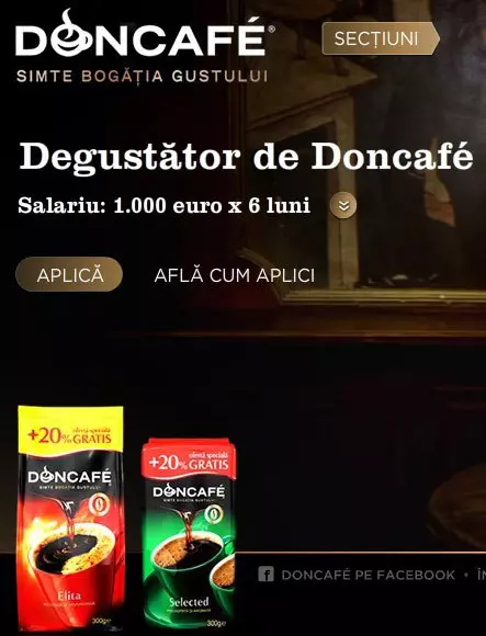 Doncafe cauta degustatori de cafea