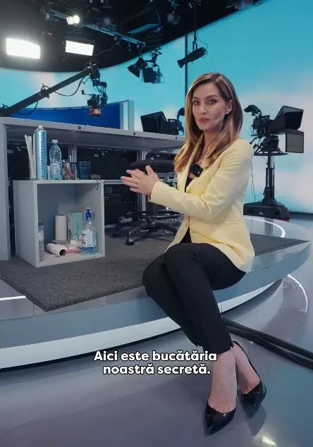 spatele pupitrului stirilor