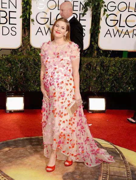 19. Drew Barrymore în Monique Lhuillier în 2014