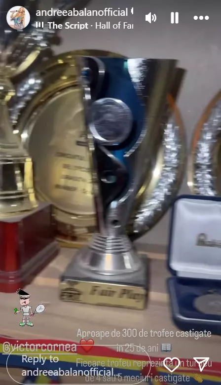 Andreea Bălan trofee Victor Cornea