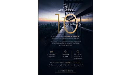 APX Hotels – 10 ani de dezvoltare în hospitality-ul contemporan românesc