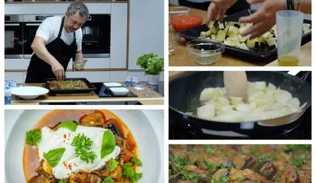 Cum face chef Sorin Bontea vinete la cuptor cu iaurt grecesc: „Gustul perfect, exact ca în Grecia”