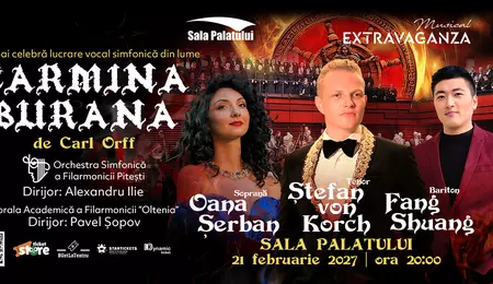 CARMINA BURANA – punere grandioasă în scenă pe 21 februarie 2027 la Sala Palatului, cu tenorul Ştefan von Korch în linia solistică