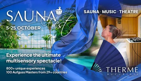 Bucureștiul devine capitala mondială a spectacolelor în sauna: Sauna Fest 2026 aduce peste 800 de experiențe la Therme Bucuresti