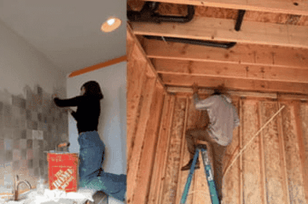 Doi tineri și-au construit singuri casa pentru a reduce costurile. „Am smuls faianța de pe pereți de nenumărate ori pentru că nu arăta cum îmi doream”