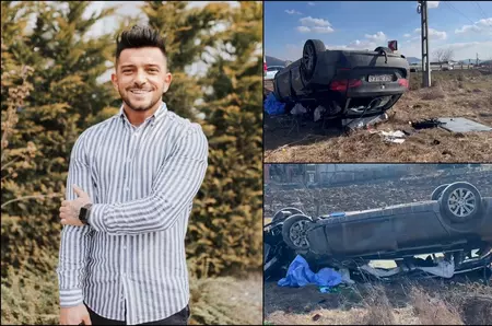 Cum arată acum mormântul lui Andrei Perneș. Familia a pus o nouă piatră funerară: "Plecat prea devreme, dar lăsând în urmă lumina, zâmbete și amintiri neprețuite"