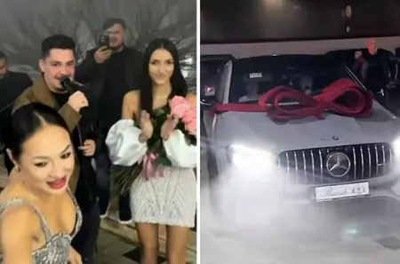 Fiica unui primar din Argeș a primit la majorat un Mercedes de 150.000 de euro. Mașina a fost adusă la petrecere de Vlăduţa Lupău şi Bogdan de la Ploieşti