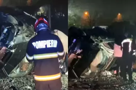 O cântăreață de muzică populară s-a răsturnat cu mașina în Târgu Jiu, după ce a lovit un cap de pod. Cum se simte artista după accident