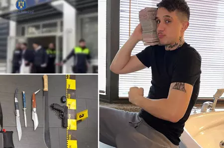 Trapperul MGK, reținut după o bătaie la o sală de fitness din București. Alți 6 tineri, care aveau la ei cuţite, pistoale și săbii, au fost săltați de poliție