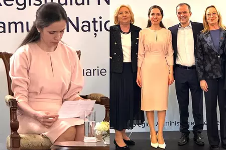 Mirabela Grădinaru, apariție elegantă în cadrul unui eveniment de la Palatul Cotroceni. A purtat aceeași rochie și în prima sa vizită oficială în Austria