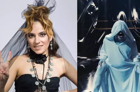 Cine este femeia în alb introdusă în ultimul moment din show-ul Alexandrei Căpitănescu de la Eurovision. Ce rol are în momentul artistic