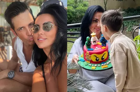 Imagini rare cu Alexandru, fiul Laviniei Pîrva și al lui Ștefan Bănică, care tocmai a împlinit 7 ani. Ipostază emoționantă cu întreaga familie: „Să ne trăiești!”